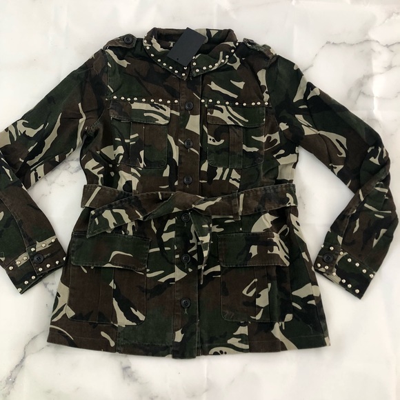 LAST 1 • Camo Army Studded Utility Jacket - Picture 2 of 7